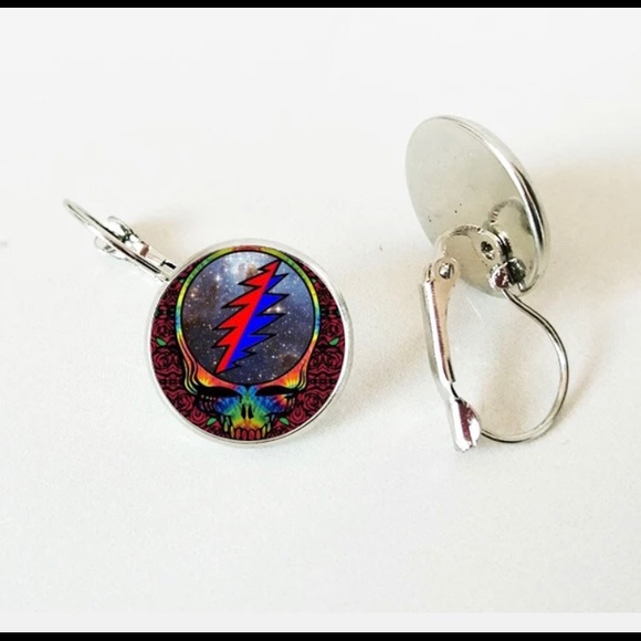 Grateful Dead SYF Round Drop Earrings - Picture 2 of 2